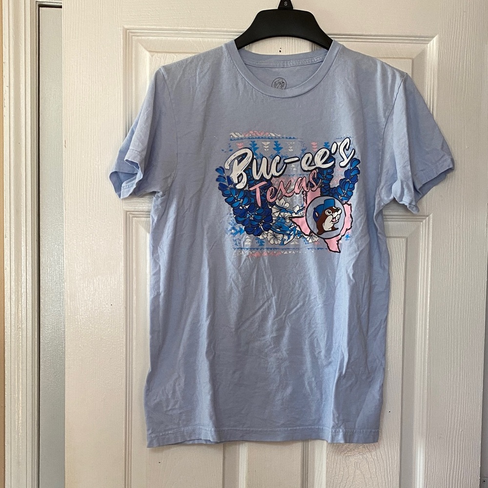 Buc-ee’s Texas State Light Blue Short Sleeve Cotton Shirt Tee